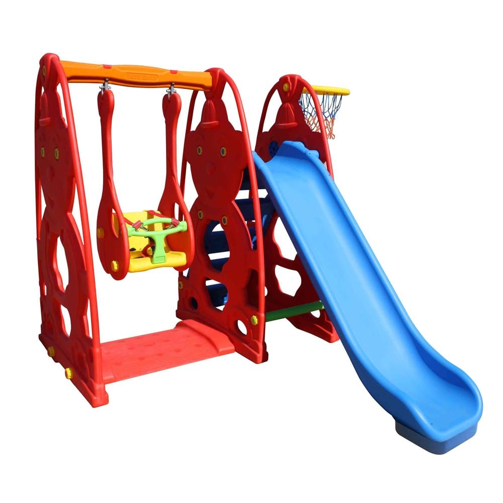 Cute Teddy Swing Set A with Slide