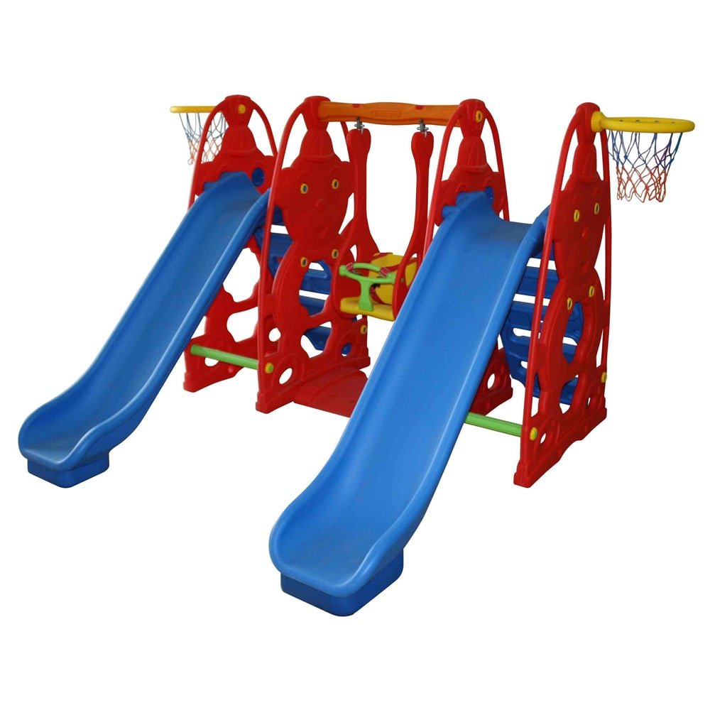 cute-teddy-swing-set-c-with-slide-pitayakids Cute Teddy Swing Set C with Slide