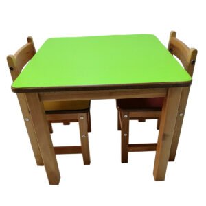square-wooden-mdf-table-set-green-pitayakids Square Wooden Mdf Table Set