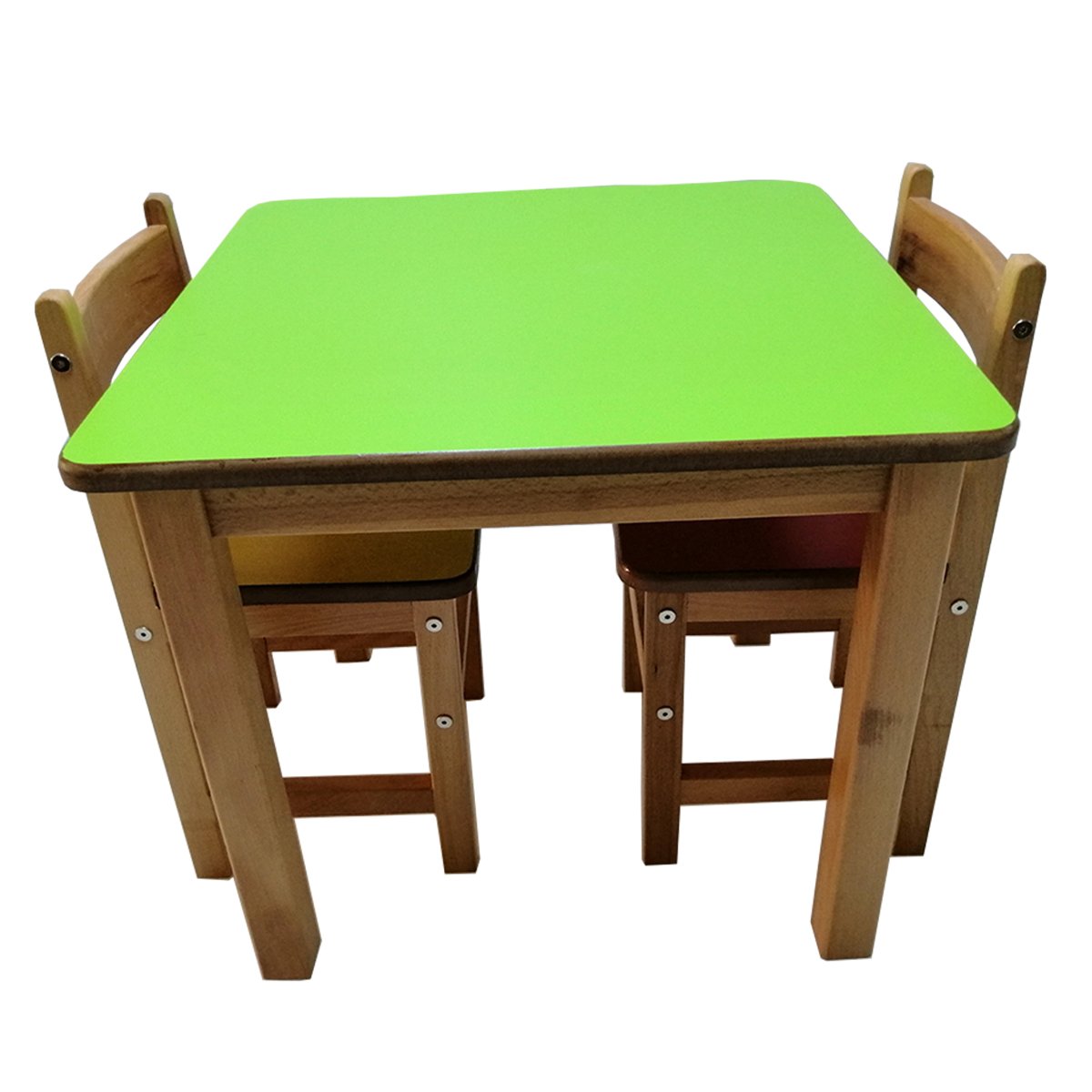 square-wooden-mdf-table-set-green-pitayakids Square Wooden Mdf Table Set