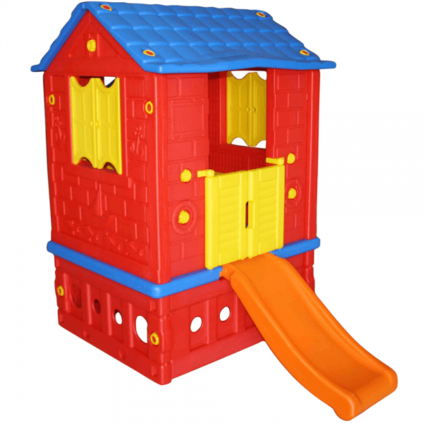 Two Door Playhouse with Slide