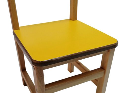 Wooden Mdf Chair Yellow