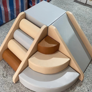 Four-Piece Soft Play Climbing Slide Set - Modular Toddler Gym