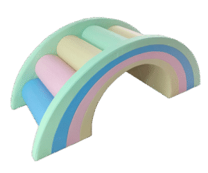 Rainbow Soft Play Climber – Modular Toddler Set in PU, Foam & Wood