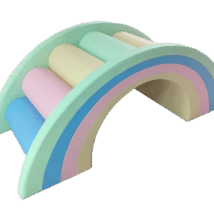 Rainbow Soft Play Climber - Modular Toddler Set in PU, Foam & Wood