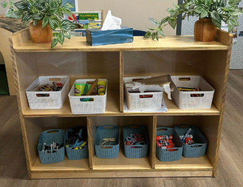 Montessori Preschool Five Section Shelves
