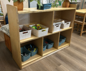 Montessori Preschool Five Section Shelves-2
