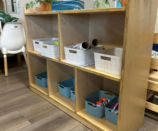 Montessori Preschool Five Section Shelves-3